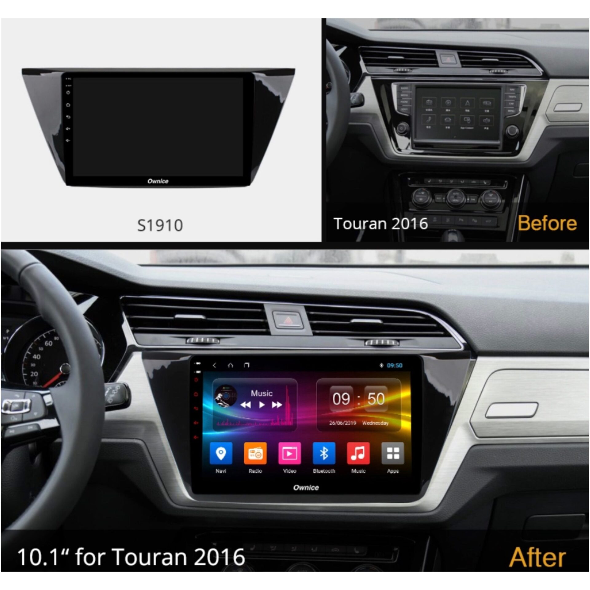 KIT 10" VOLKSWAGEN VW TOURAN 2016 - Imagen 2