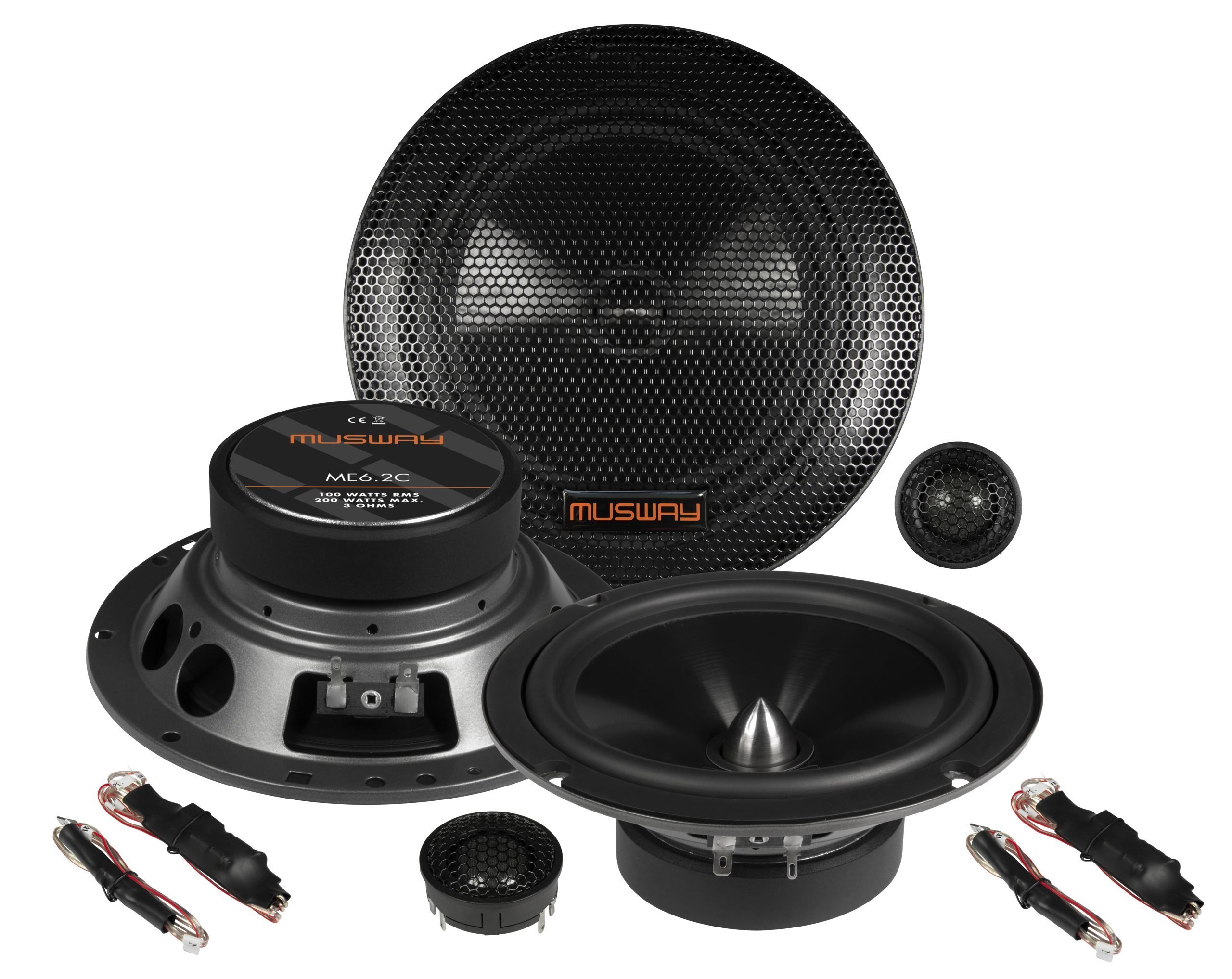 Haut-parleurs Coaxiaux Hifonics TRX62 16,5 Cm - 2 Voies, 90W RMS, Pour Autoradio