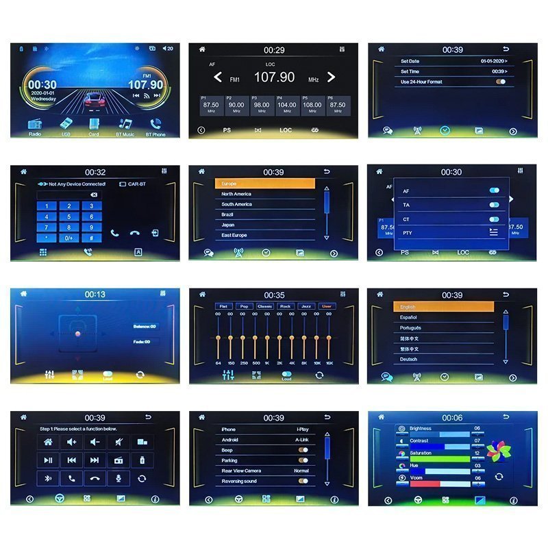 Pantalla 7" 1 DIN Plegable Manual con Carplay y Android Auto por Cable Bluetooth Radio Puerto USB + SD incluye Control Remoto + Control para Volante - Imagen 4