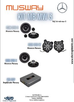 Kit Compuesto 3 de Altavoces MUSWAY para Mercedes-Benz MB