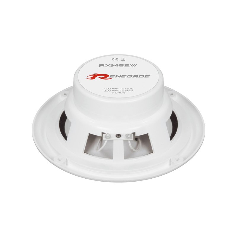 Renegade RXM62W Altavoces Exteriores Blancos de 6.5" Coaxiales de 2 Vías de 200W Máximo - Imagen 3