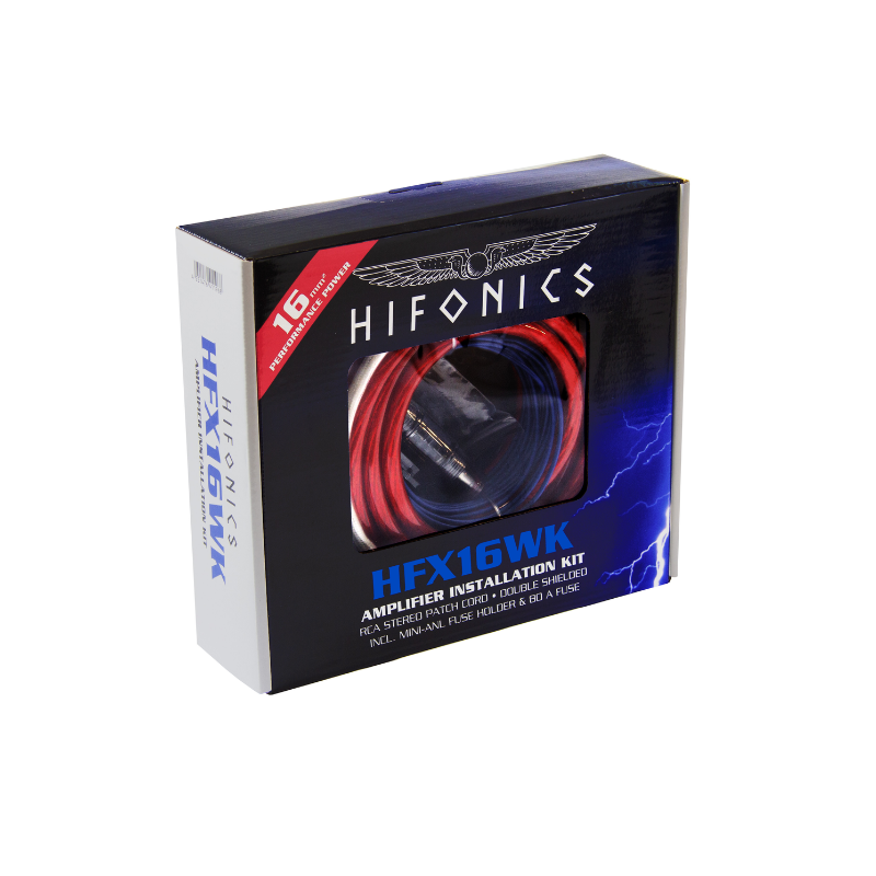 HiFonics HFX16WK Conjunto de instalación de amplificador Premium