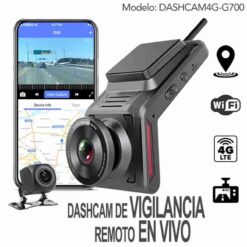 G700 Dashcam de Vigilancia para Coches con 4G para Monitoreo en Línea / Visión Nocturna / Registros de Ciclo y G-Sensor / Doble Cámara / GPS WiFi / Seguridad 24/7