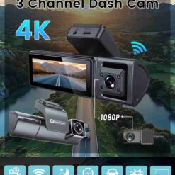 4K Full HD 3 Channel Dashcam